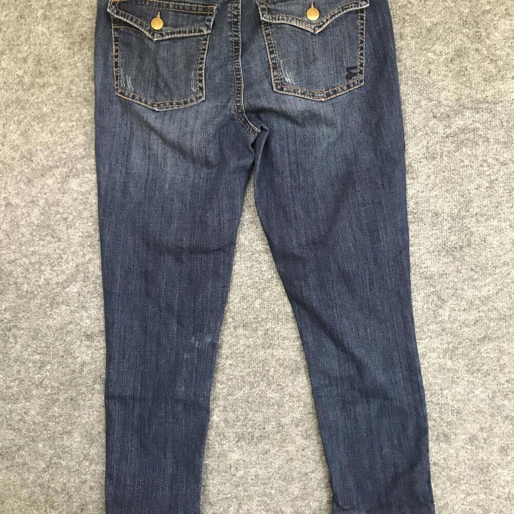 Seven 7 Tummyless High Rise Skinny Women's Size 12 Blue 5-Pocket Denim Jeans - Picture 6 of 8